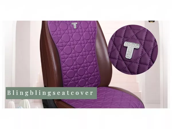 Fashion Universal Leather Car Seat Covers with Rhinestones