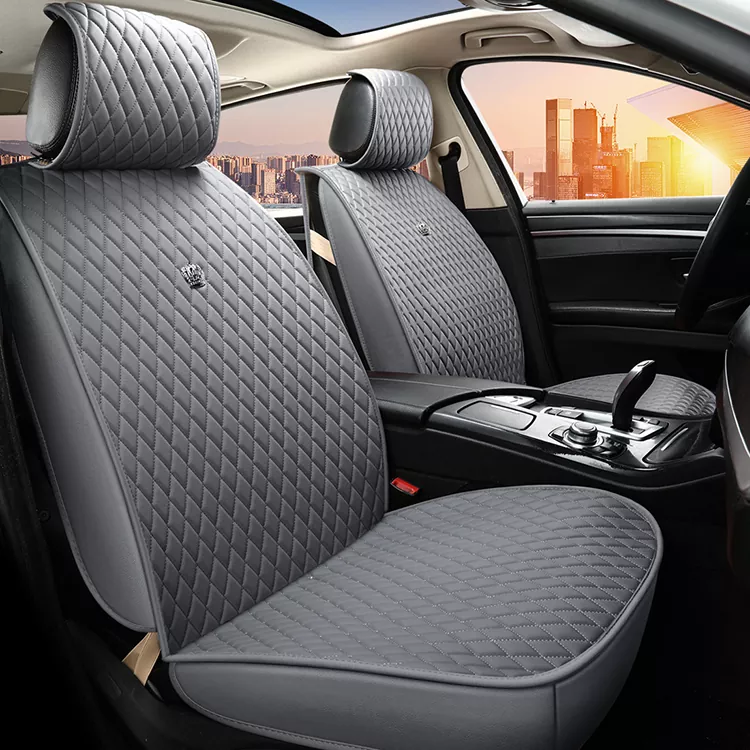 Universal Leather Seat Covers Full Set with Crown