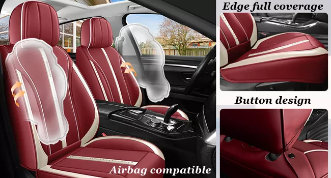 3D leather universal car seat cover front seat design