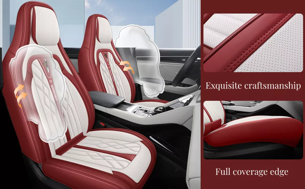 Universal Auto Seat Covers with 3D Head Support