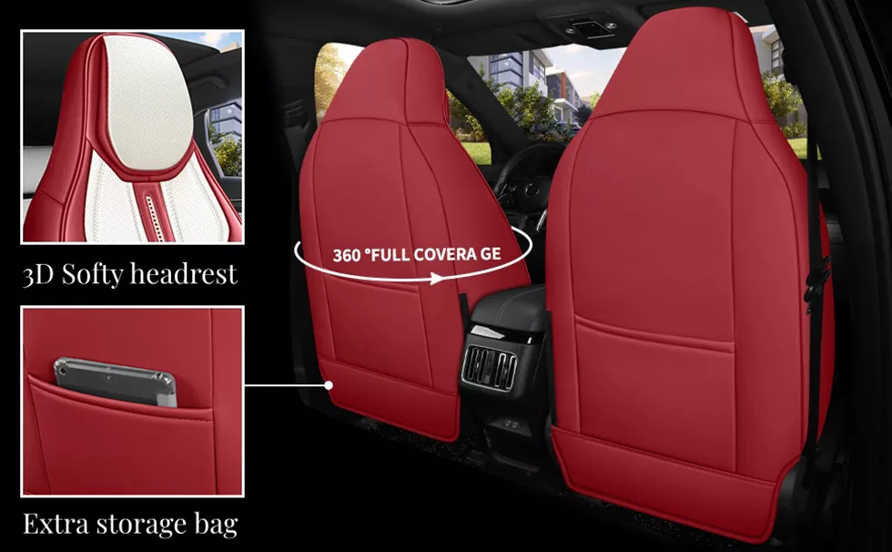 Universal Integrated Car Seat Covers with Lumbar Support