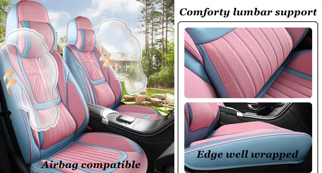 perforated universal leather seat cover with British flag pattern
