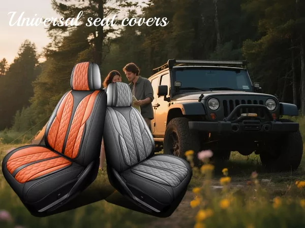 Leather Universal Auto Seat Cushion Covers Full Set