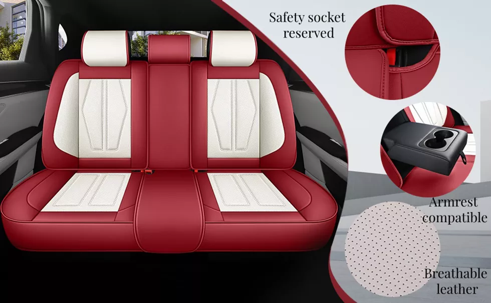 Universal Integrated Car Seat Covers with Lumbar Support