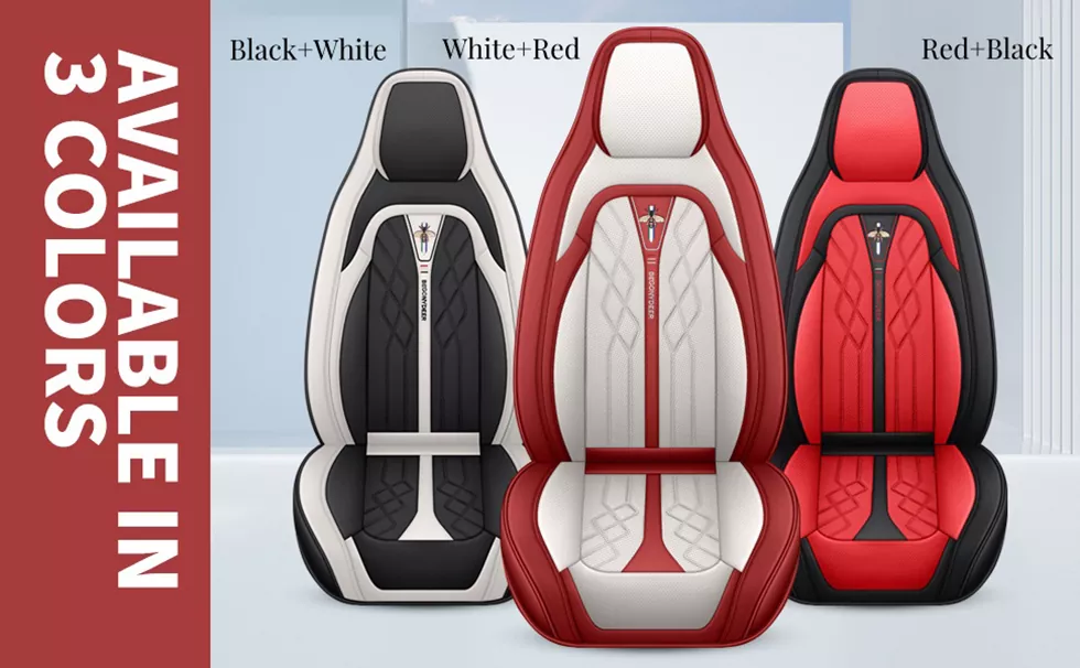 Universal Auto Seat Covers with 3D Head Support