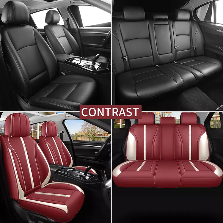 Leather Universal Car Seat Covers Full Set interior installation