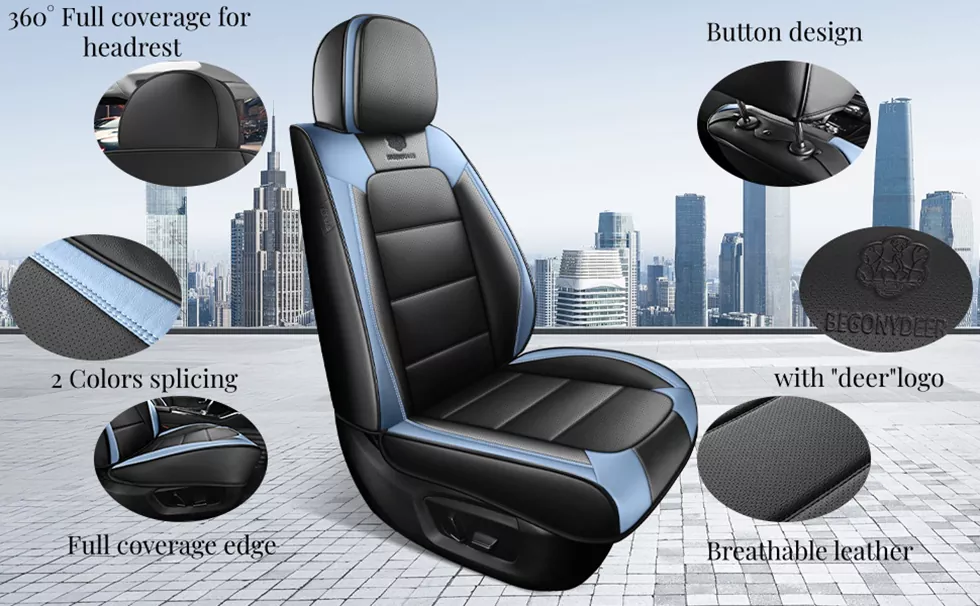 Waterproof Universal Leather Car Seat Covers Full Set