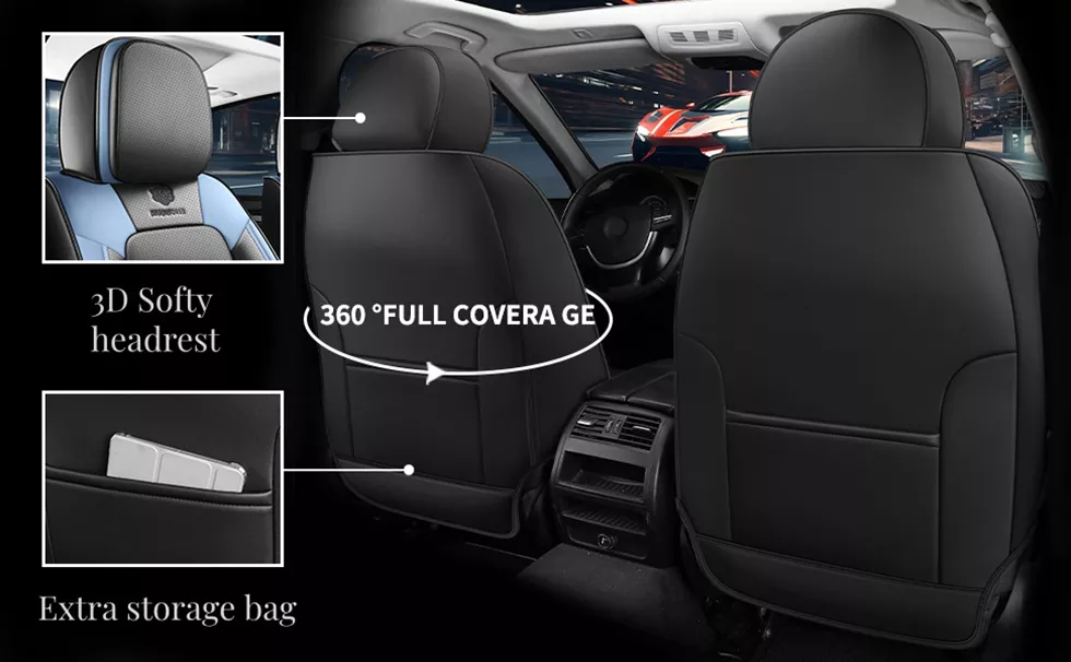 Waterproof Universal Leather Car Seat Covers Full Set
