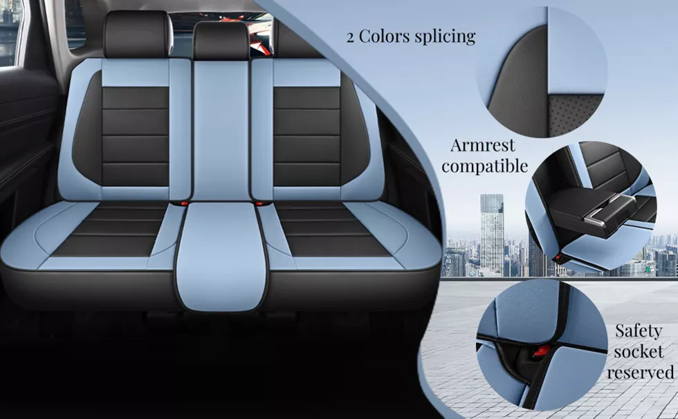 Waterproof Universal Leather Car Seat Covers Full Set