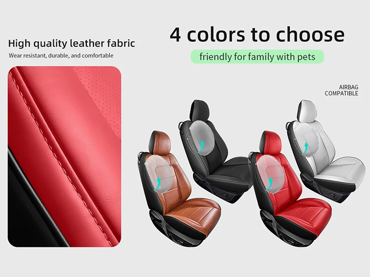 Black Brown Red and Gray Mustang Coupe Seat Cover Colors