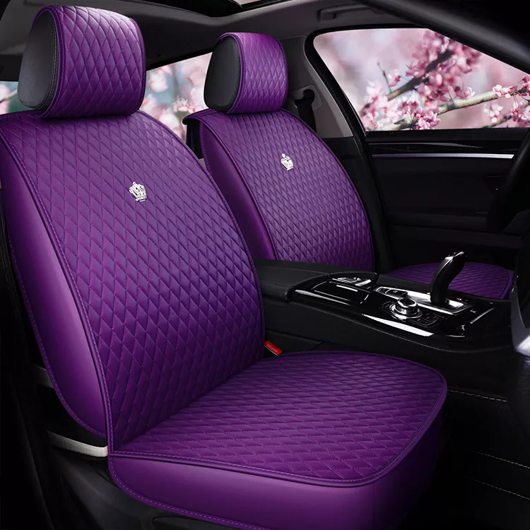 Universal Leather Seat Covers Full Set with Crown